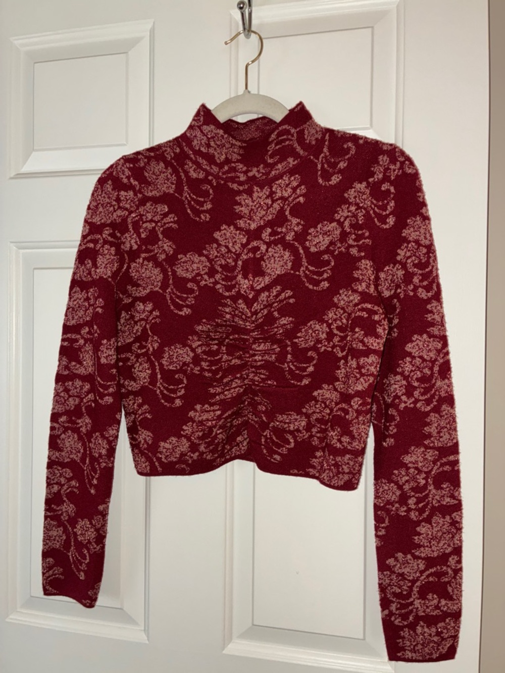 Maeve - Anthropologie Ruched Mock Neck Sweater Sz S - Picture 6 of 12
